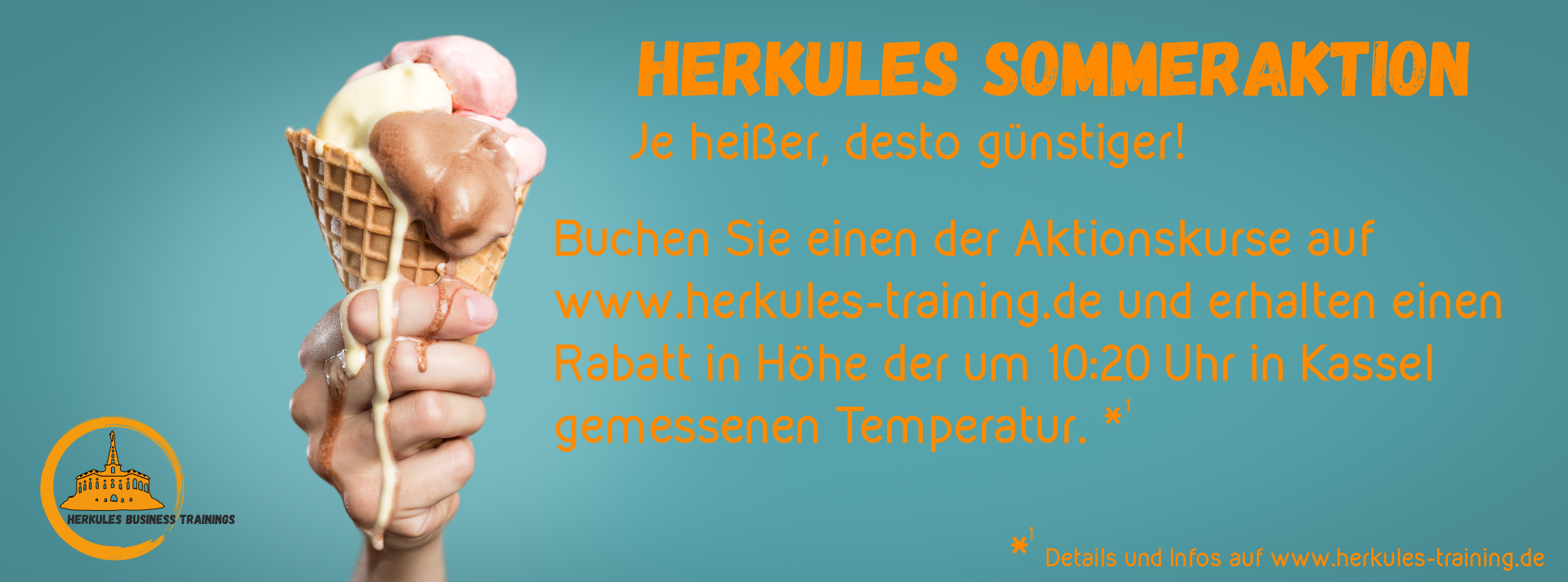 Sommer2022 Sommer Aktion Rabatt in Höhe der Tagestemperatur in Kassel